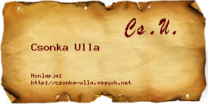 Csonka Ulla névjegykártya